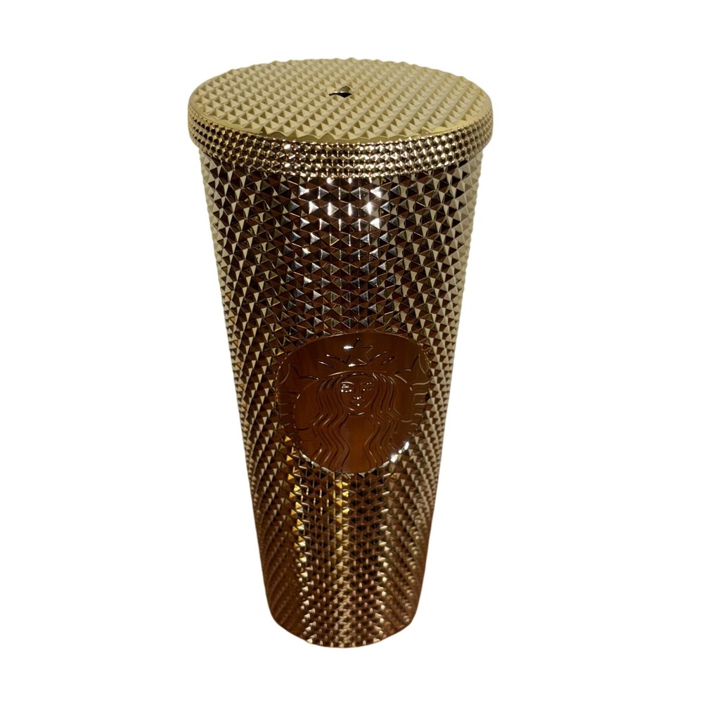 Starbucks 2022 | Christmas | Gold Bling | Venti | Studded‎ Tumbler | Cold Cup